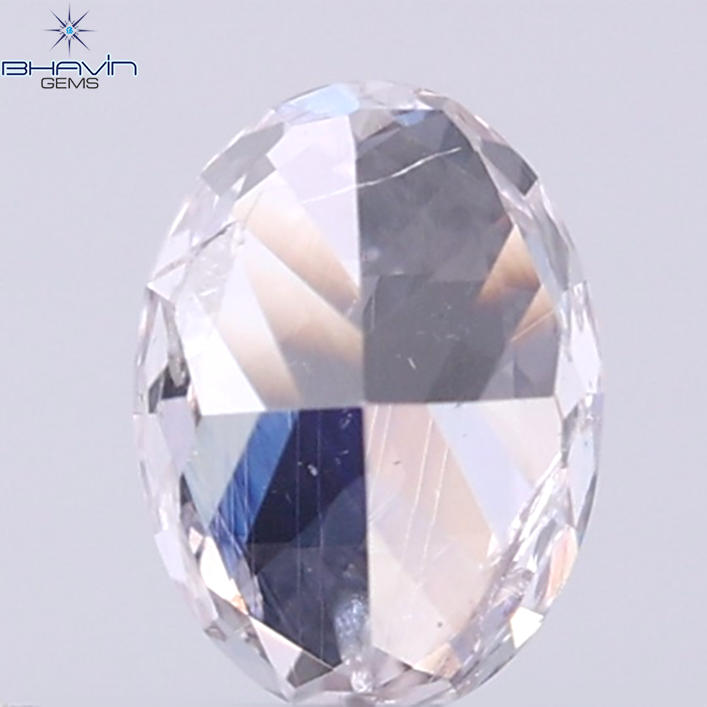 GIA Certified 0.41 CT Oval Shape Natural Diamond Pink Color I2 Clarity (5.10 MM)