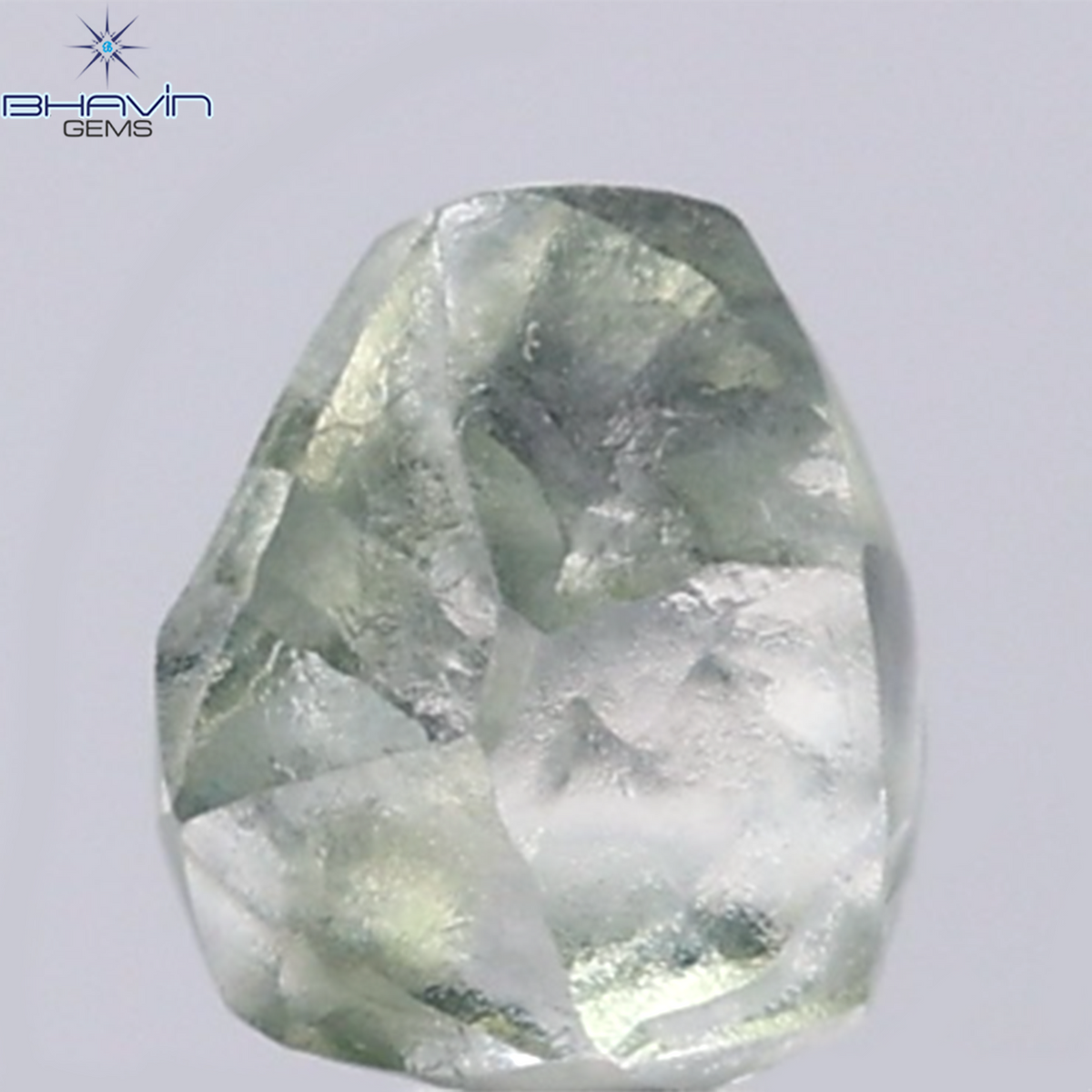 1.19 CT Natural Rough Diamond Green Color Clarity VS (6.42 MM)