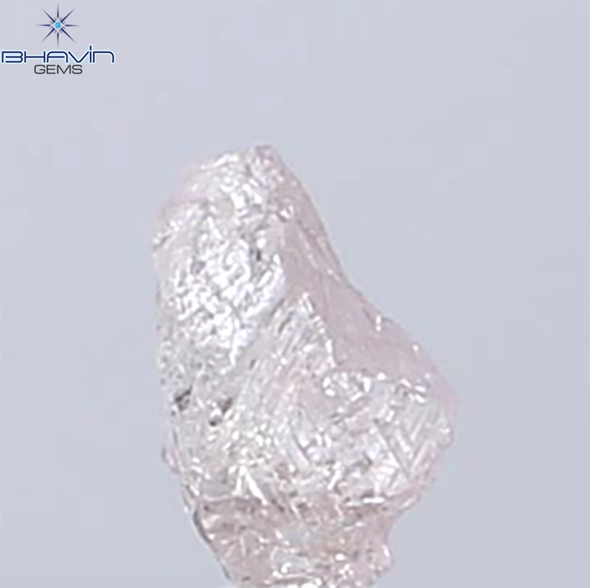 0.28 CT Natural Rough Diamond Pink Color Clarity SI (5.10 MM)