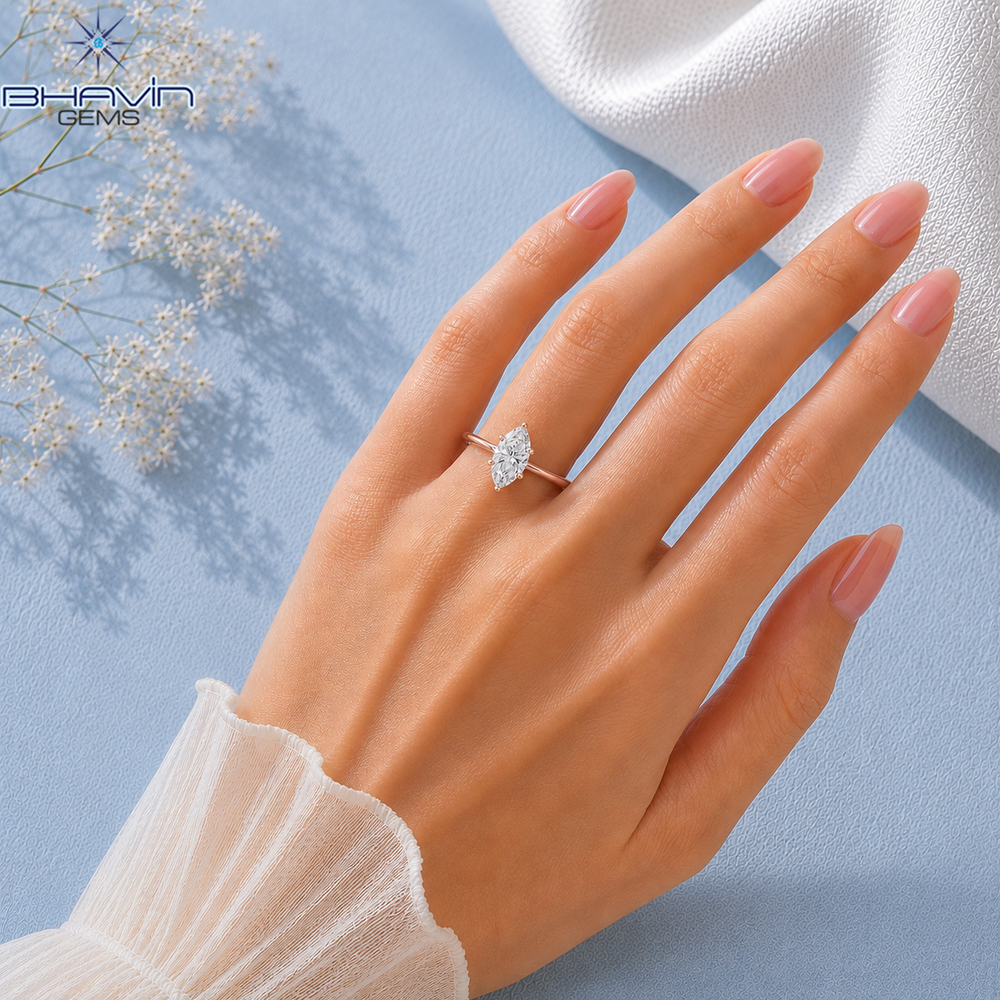 Marquise Cut Diamond Classic Solitaire Engagement Ring