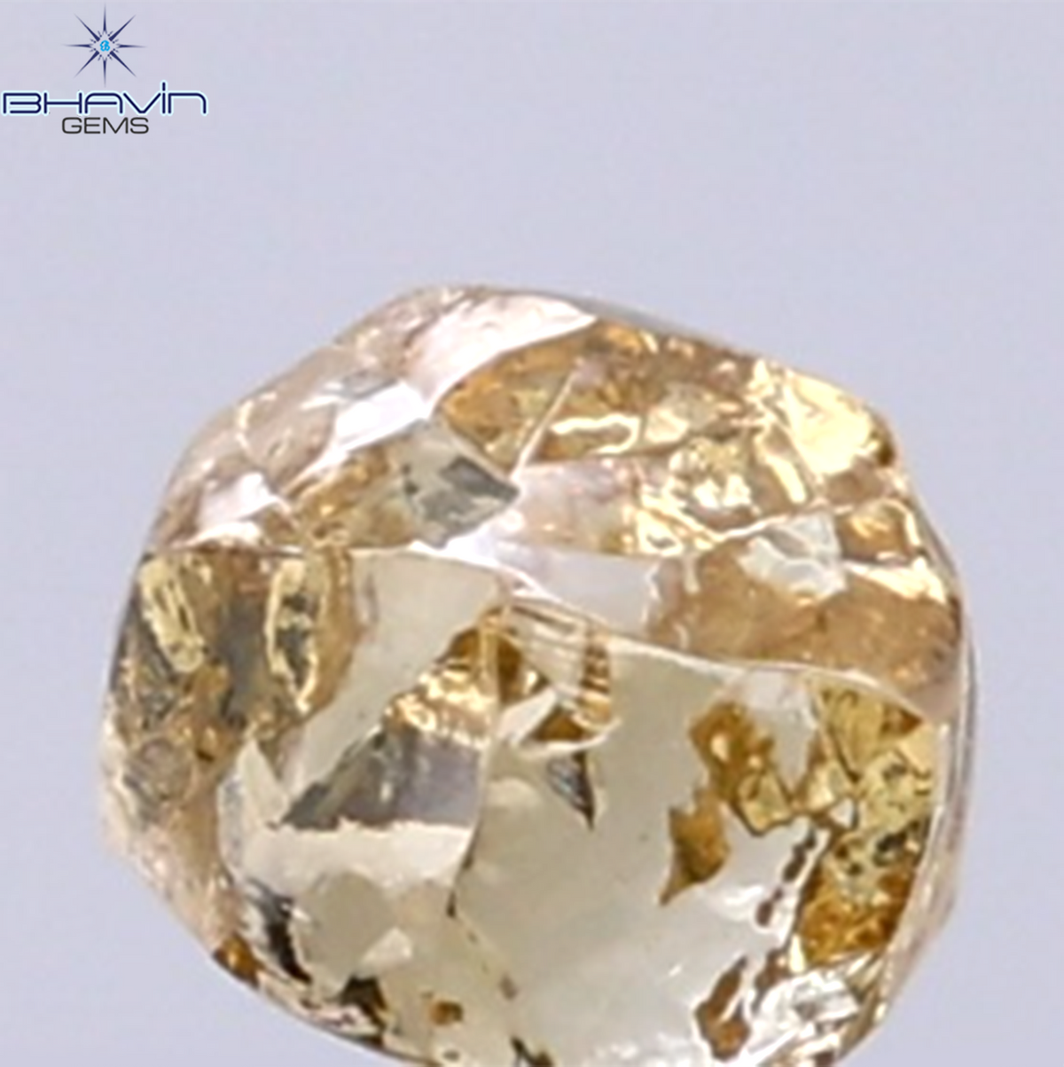 0.37 CT Natural Rough Diamond Brown Yellow Color Clarity VS1 (3.95 MM)