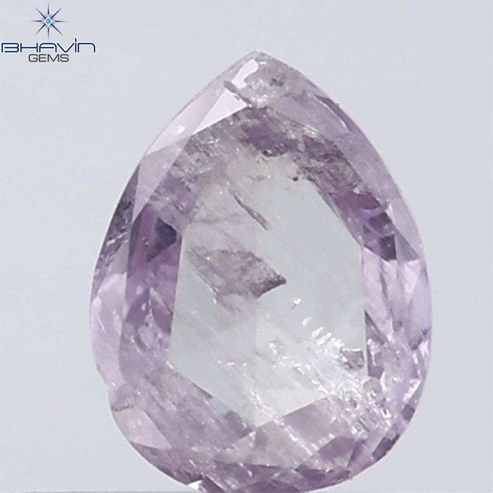 0.32 CT Pear Diamond Natural Pink Color I3 Clarity (5.51 MM)