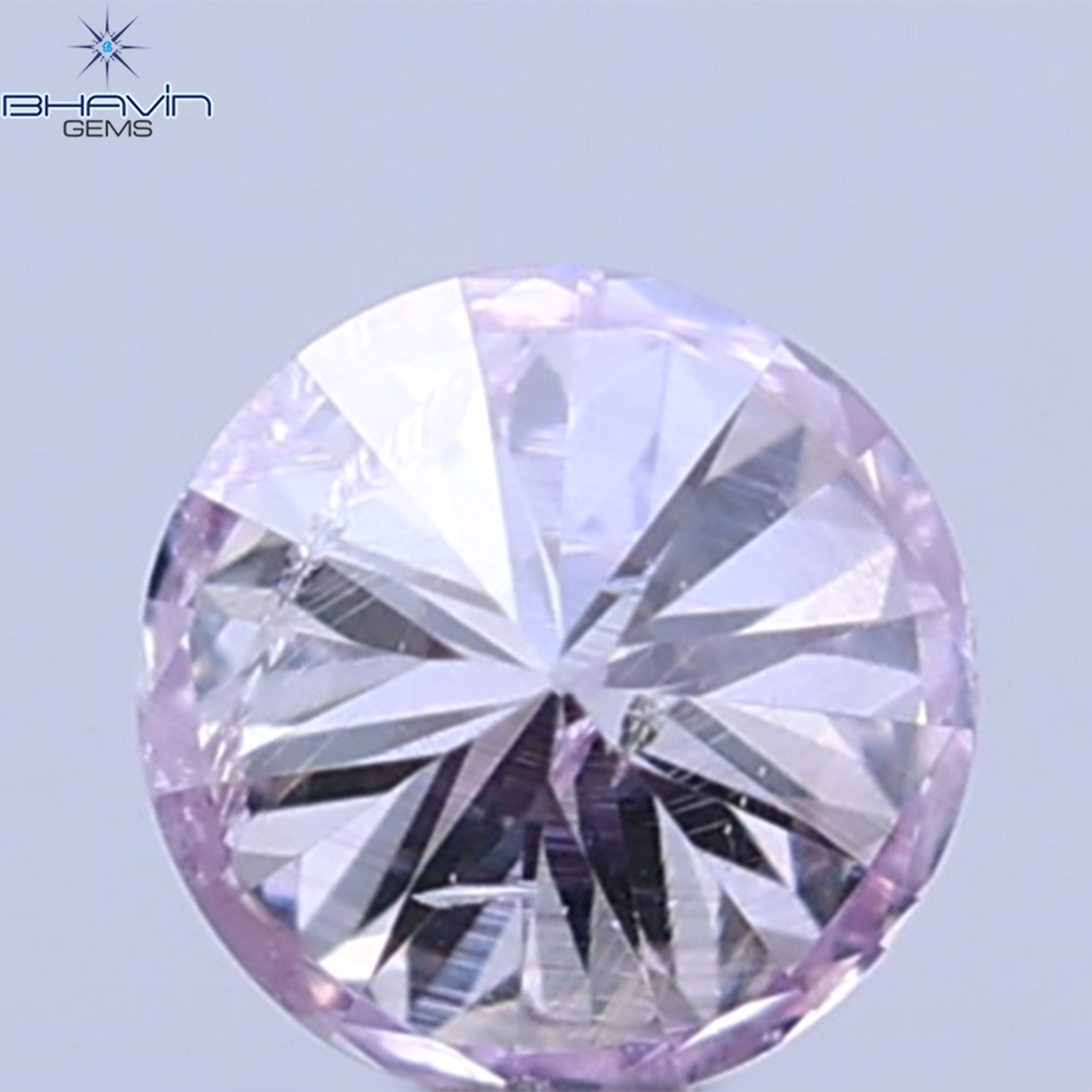 0.07 CT Natural Round Diamond Pink Color Clarity SI2 (2.6 MM)