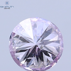 0.07 CT Natural Round Diamond Pink Color Clarity SI2 (2.6 MM)