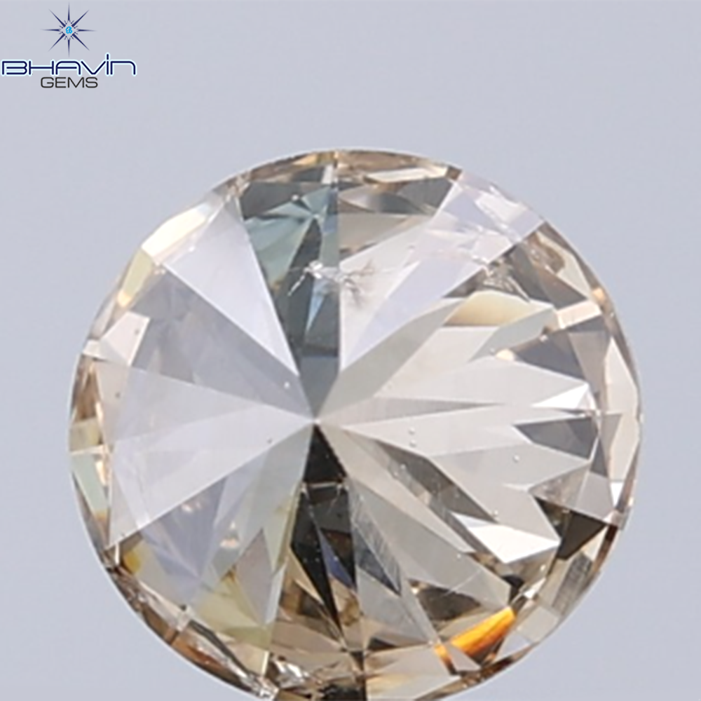 0.41 CT Natural Round Diamond Brown Color Clarity SI1 (4.81 MM)