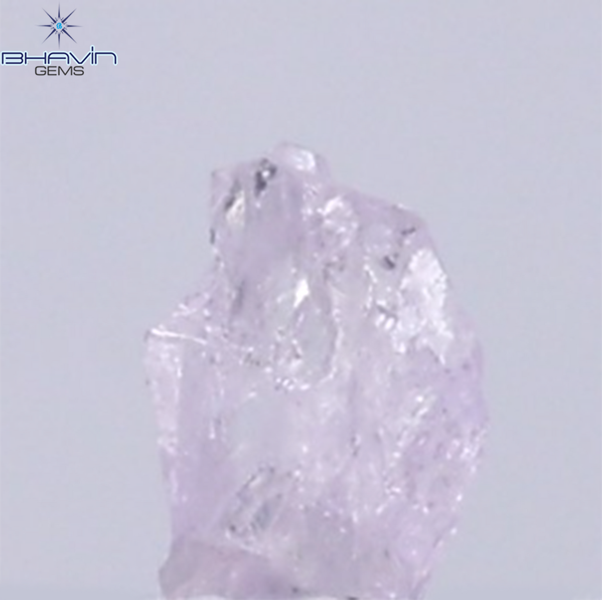 0.11 CT Natural Rough Diamond Pink Color Clarity VS (3.41 MM)