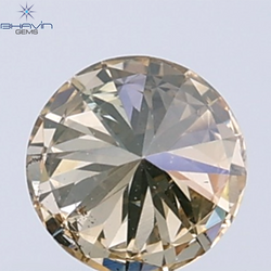 0.18 CT ラウンド ローズ カット シェイプ 天然ダイヤモンド ピンク色 I2 クラリティ (3.86 MM)