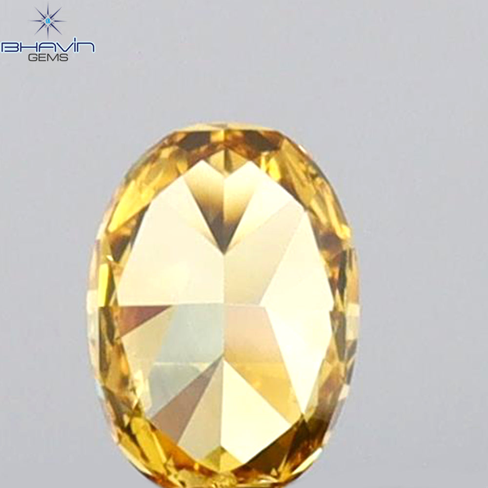 0.17 CT Oval Shape Natural Diamond Orange Color VS1 Clarity (4.05 MM)