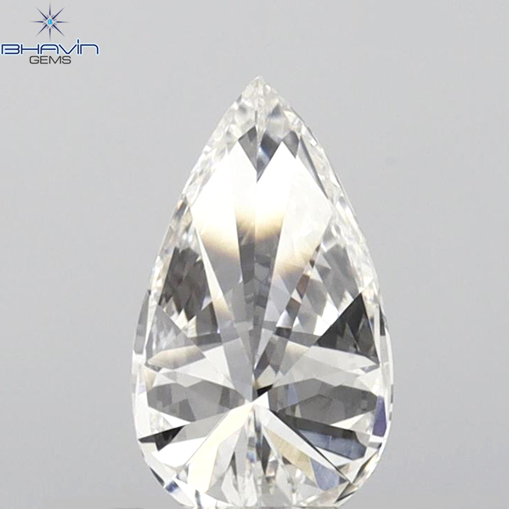 0.59 CT Pear Diamond Enhanced White Color VS1 Clarity (7.38 MM)