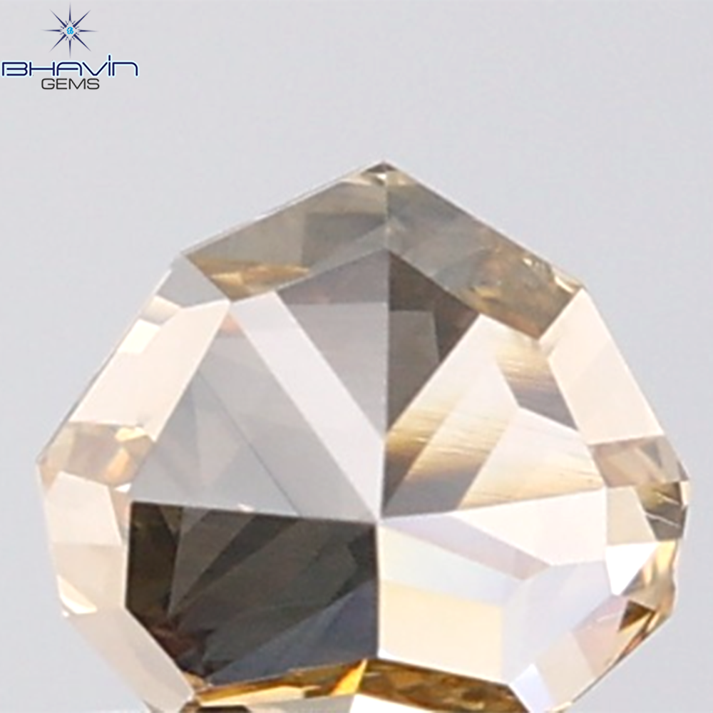 1.00 CT Heart Diamond Natural Brown Color VS2 Clarity (6.26 MM)