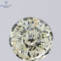 0.18 CT ラウンド ローズ カット シェイプ 天然ダイヤモンド ピンク色 I2 クラリティ (3.86 MM)