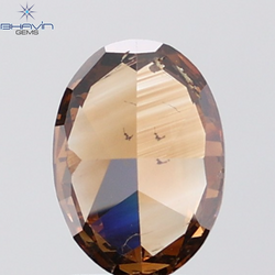 2.02 CT Oval Diamond Natural Reddish Brown Color SI2 Clarity (9.30 MM)