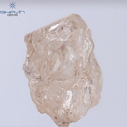 3.61 CT Rough Shape Natural Diamond Brown Pink Color I1 Clarity (10.62 MM)