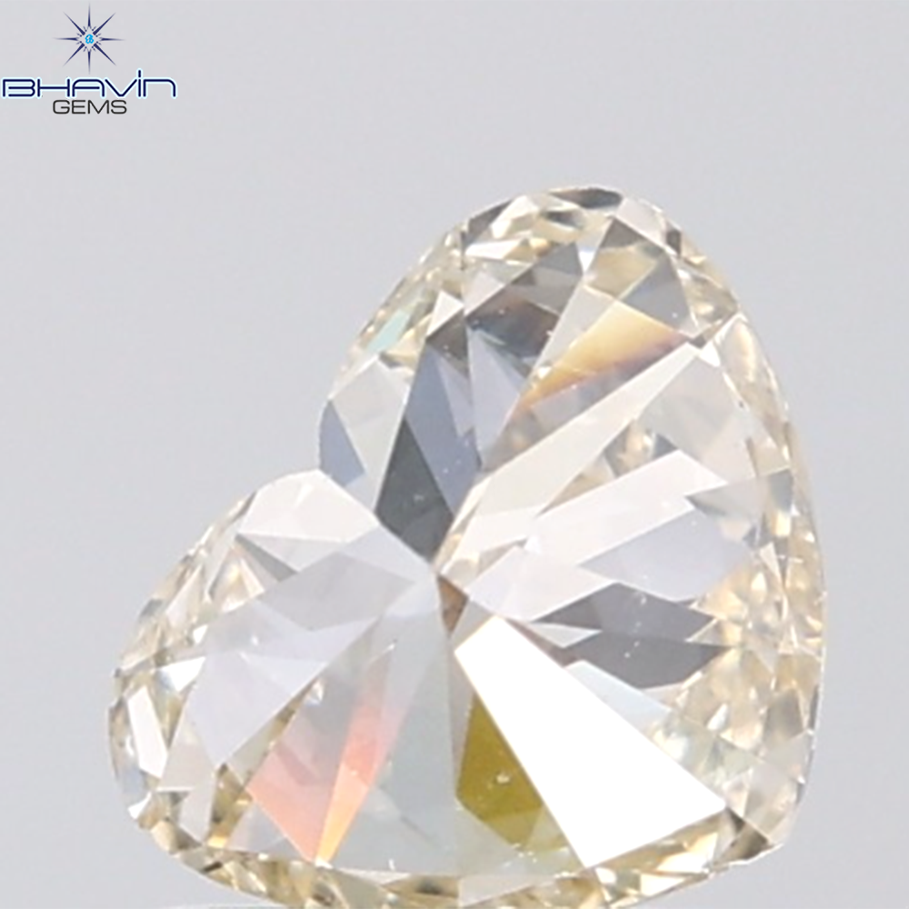 1.00 CT Heart Diamond Natural Brown Color VVS Clarity (7.14 MM)