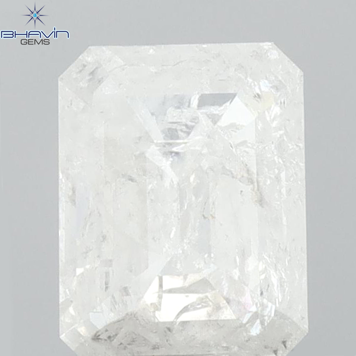 0.94 CT Emerald Shape Natural Diamond White Color I3 Clarity (6.63 MM)