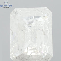 0.94 CT Emerald Shape Natural Diamond White Color I3 Clarity (6.63 MM)