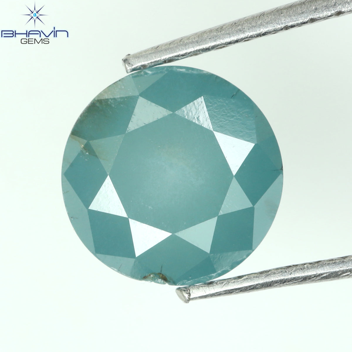 1.20 CT Natural Round Rose Cut Diamond Enhanced Blue Color Clarity I3 (4.34 MM)