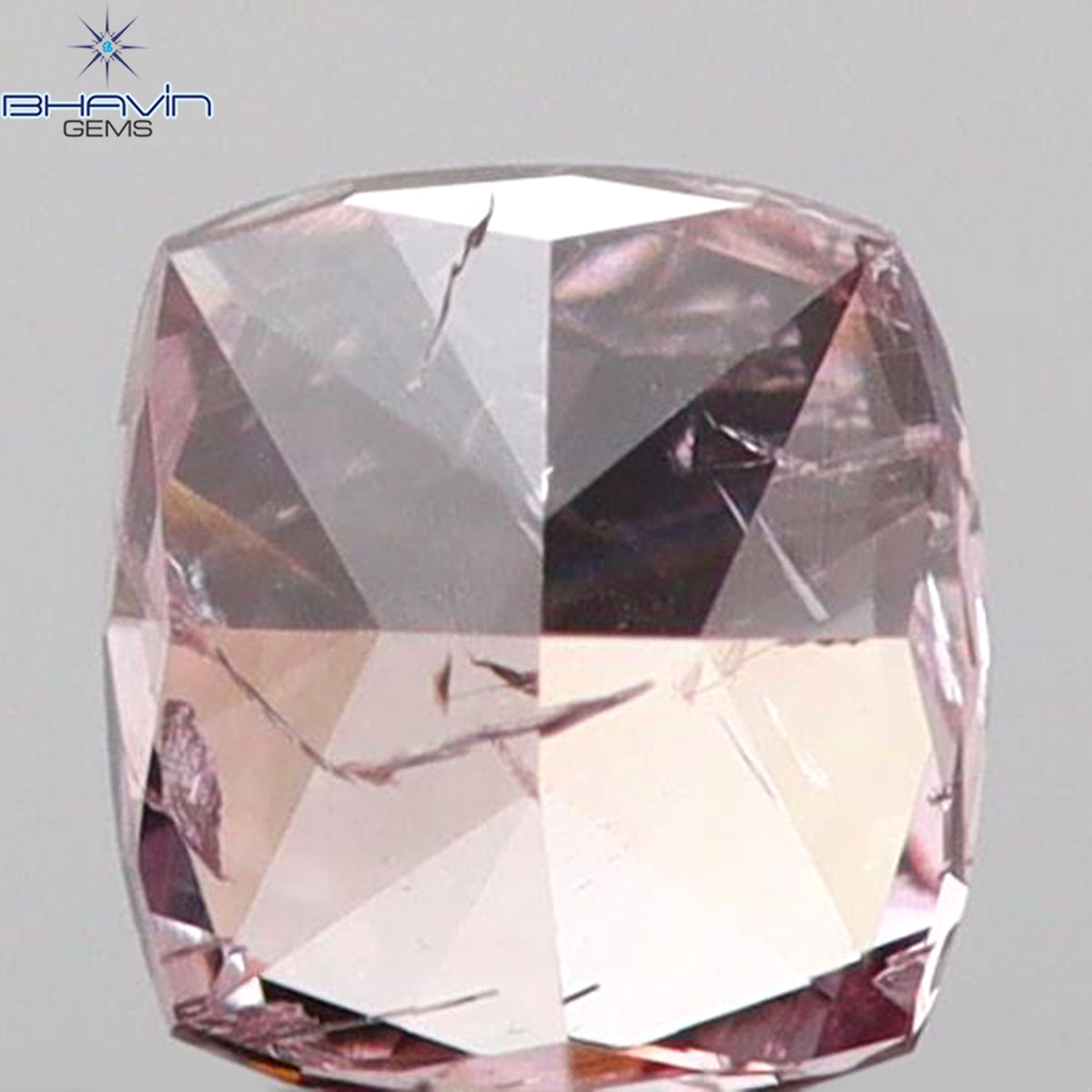 0.17 CT クッションシェイプ 天然ダイヤモンド ピンクカラー I2 クラリティ (3.12 MM)