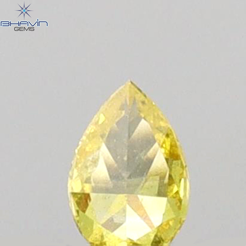 0.06 CT ペアシェイプ 天然ダイヤモンド イエローカラー SI2 クラリティ (3.24 MM)