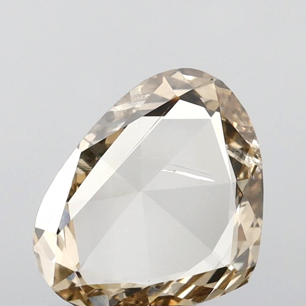 1.26 CT Heart Shape Natural Diamond Brown Color SI1 Clarity (10.03 MM)