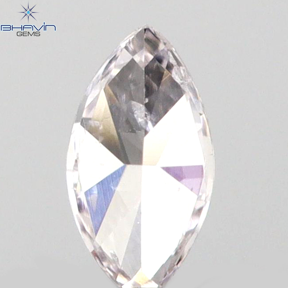 0.05 CT マーキスシェイプ 天然ルースダイヤモンド ピンクカラー SI1 クラリティ (3.63 MM)