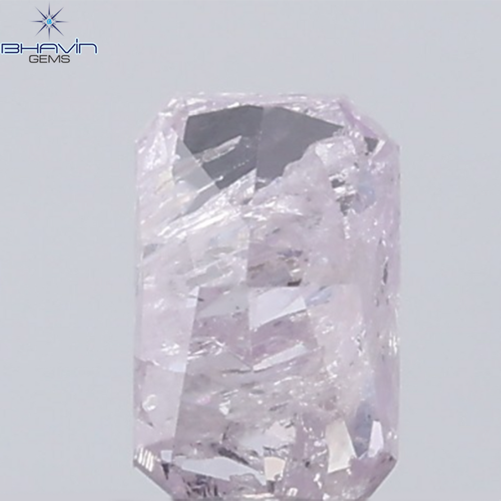 0.25 CT Radiant Diamond Natural Pink Color I3 Clarity (4.35 MM)