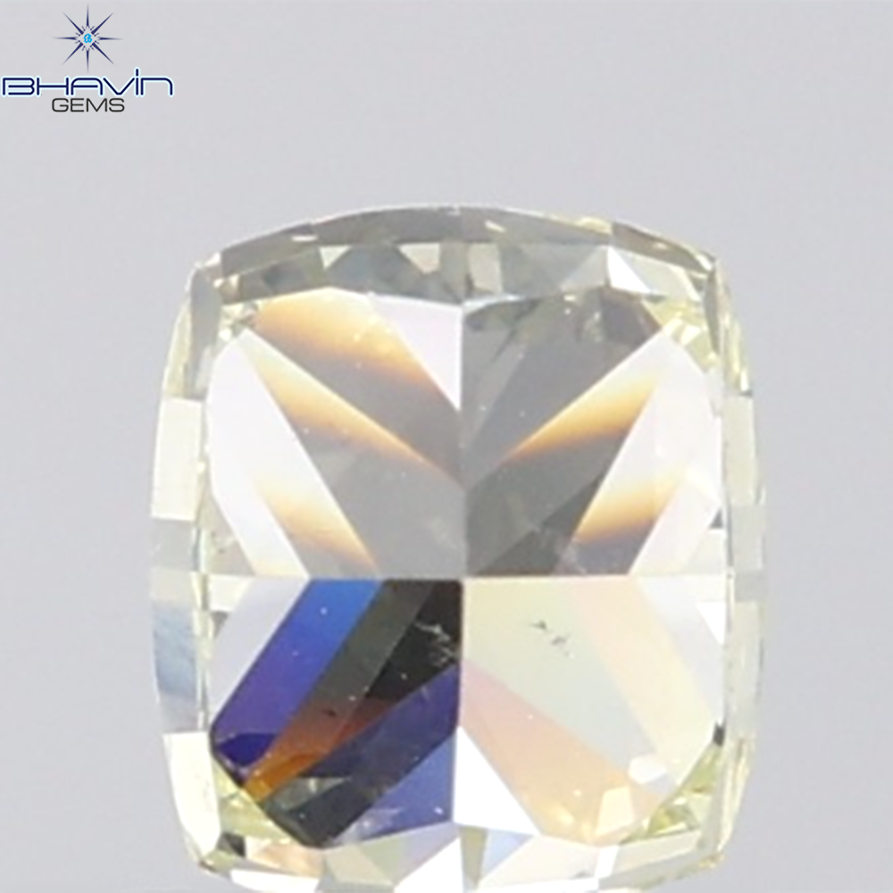 1.01 CT Cushion Diamond Natural Yellow Color VS2 Clarity (5.56 MM)