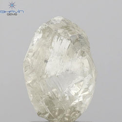 2.22 CT Rough Shape Natural Diamond Yellow Color SI1 Clarity (8.53 MM)