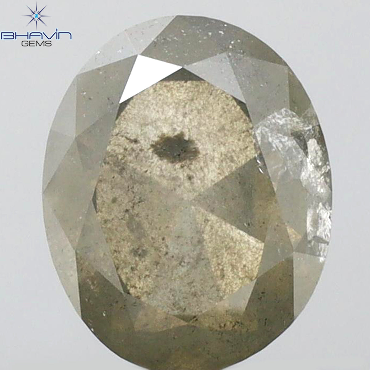 1.39 CT Oval Shape Natural Diamond Salt And Papper Color I3 Clarity (7.80 MM)