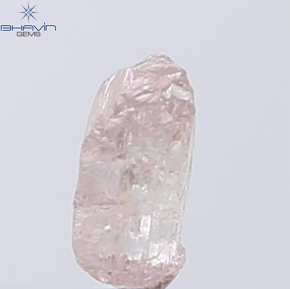 0.63 CT Natural Rough Diamond Pink Color Clarity VS (6.23 MM)