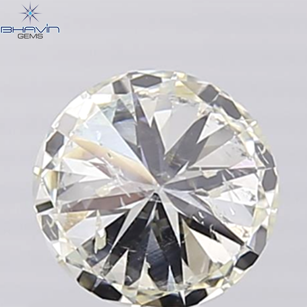 0.44 CT ラフシェイプ ナチュラル ダイヤモンド ブラック グレー (ソルト アンド パッパー) カラー I3 クラリティ (4.95 MM)