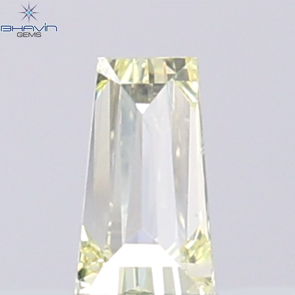 0.24 CT Baguette Shape Natural Diamond Yellow Color VS2 Clarity (5.44 MM)