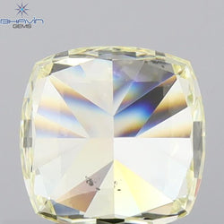 1.02 CT Cushion Shape Natural Diamond Yellow Color SI1 Clarity (5.38 MM)