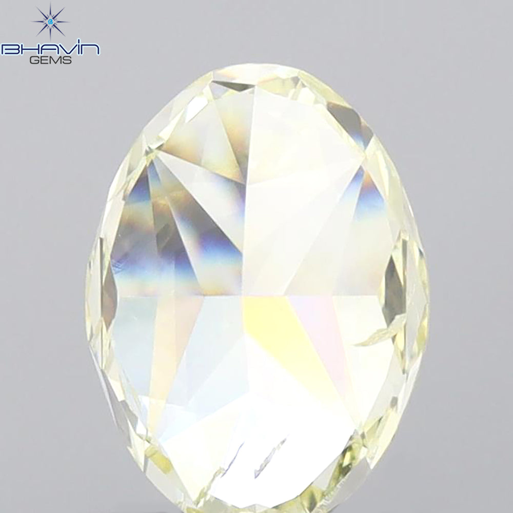 1.01 CT Oval Shape Natural Diamond Yellow Color I1 Clarity (7.00 MM)