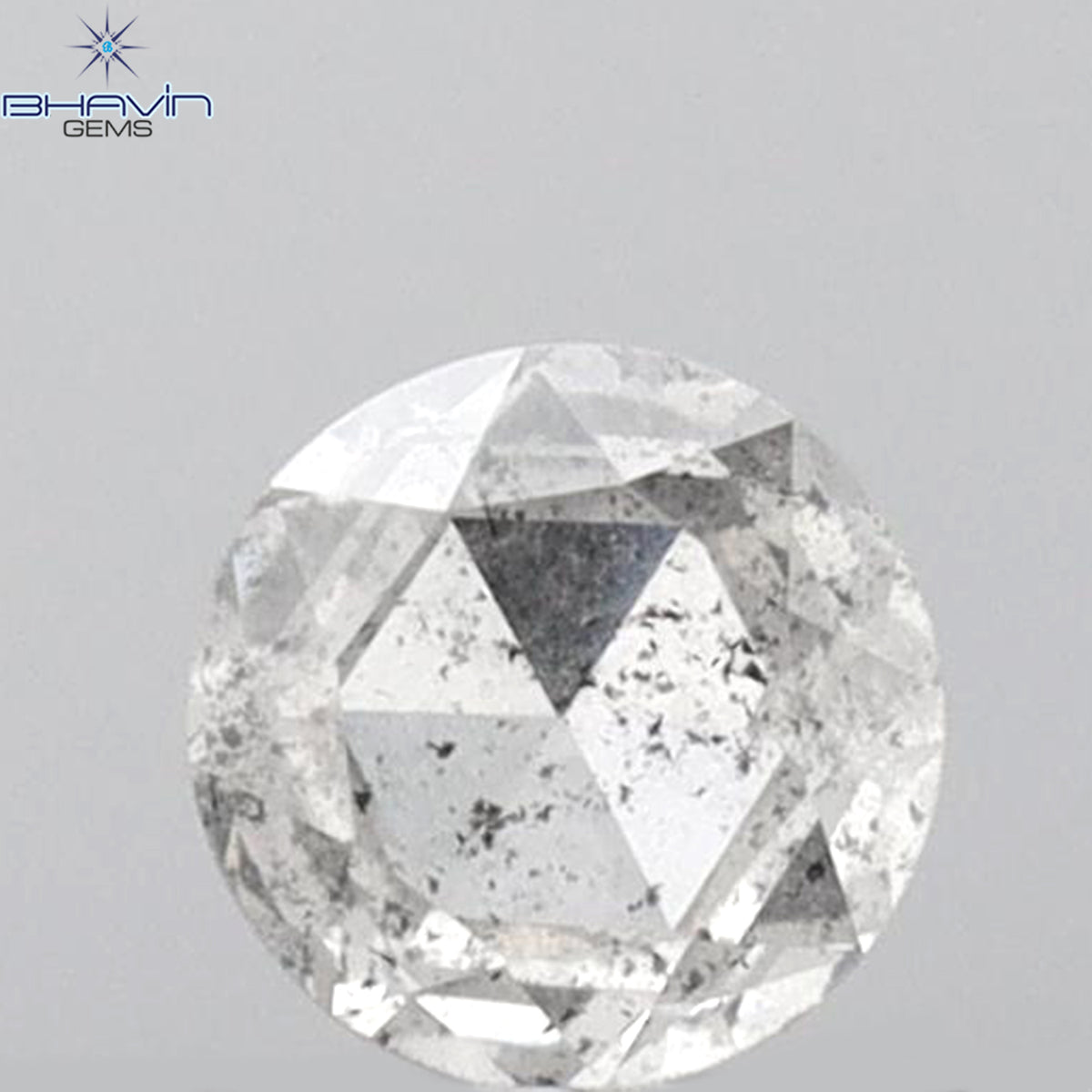 0.18 CT ラウンド ローズ カット シェイプ 天然ダイヤモンド ピンク色 I2 クラリティ (3.86 MM)