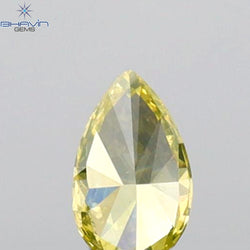 0.13 CT Pear Shape Natural Diamond Green (Parrot) Color VS1 Clarity (4.28 MM)