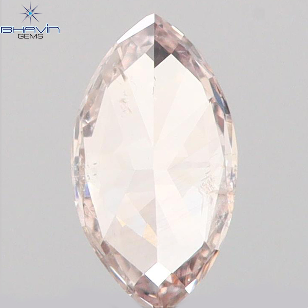 0.14 CT Natural Marquise Diamond Pink Color Clarity SI1 (5.03 MM)