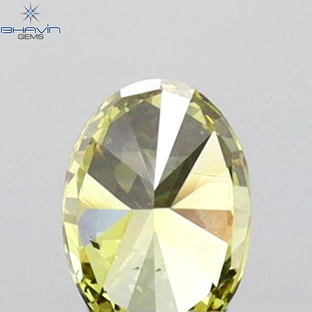 0.18 CT Oval Shape Natural Diamond Green Color SI1 Clarity (4.21 MM)