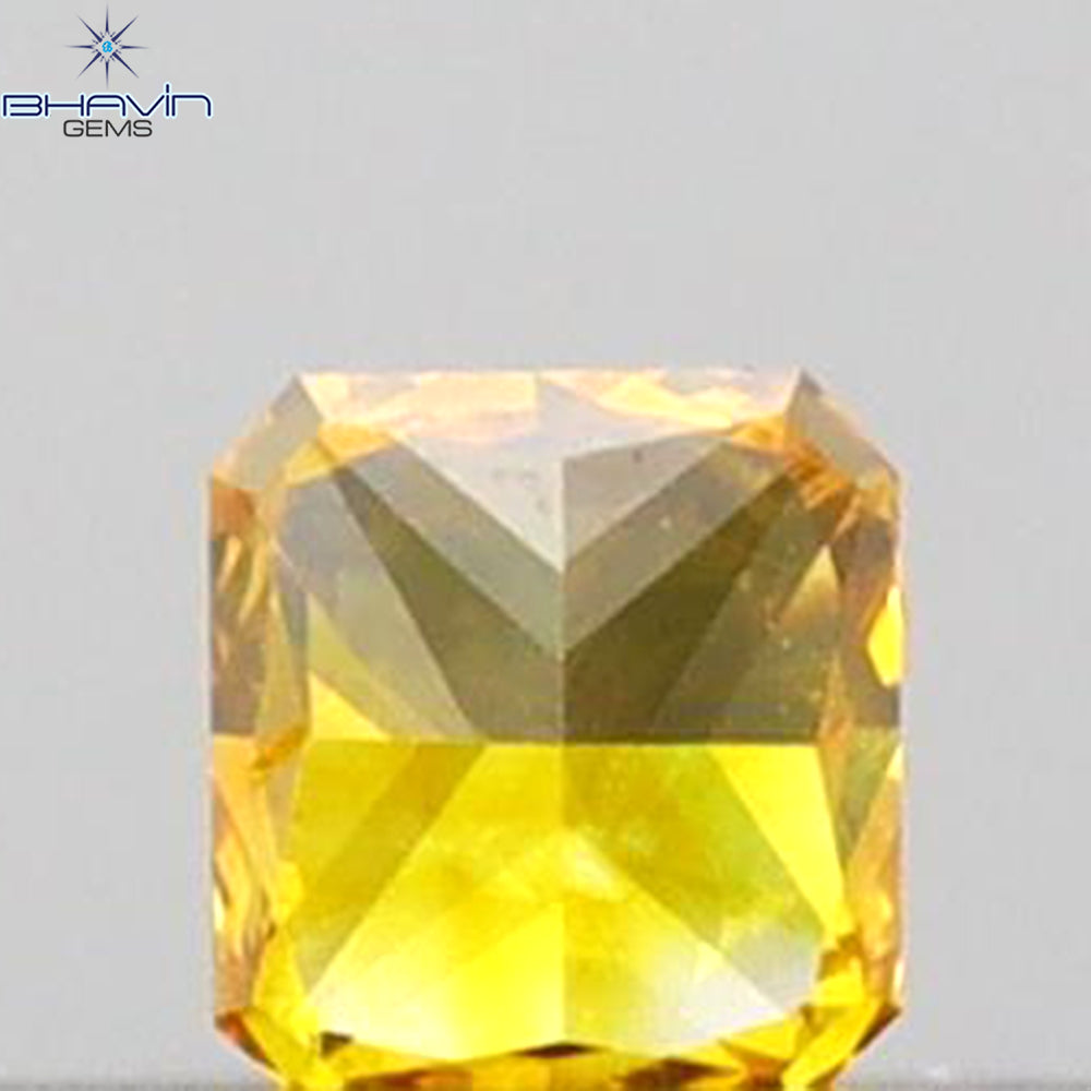 0.10 CT Radiant Shape Natural Diamond Yellow Color VS1 Clarity (2.55 MM)