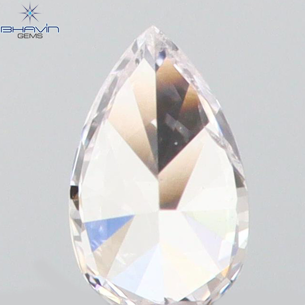 0.07 CT Natural Pear Diamond Pink Color Clarity VS1 (3.60 MM)
