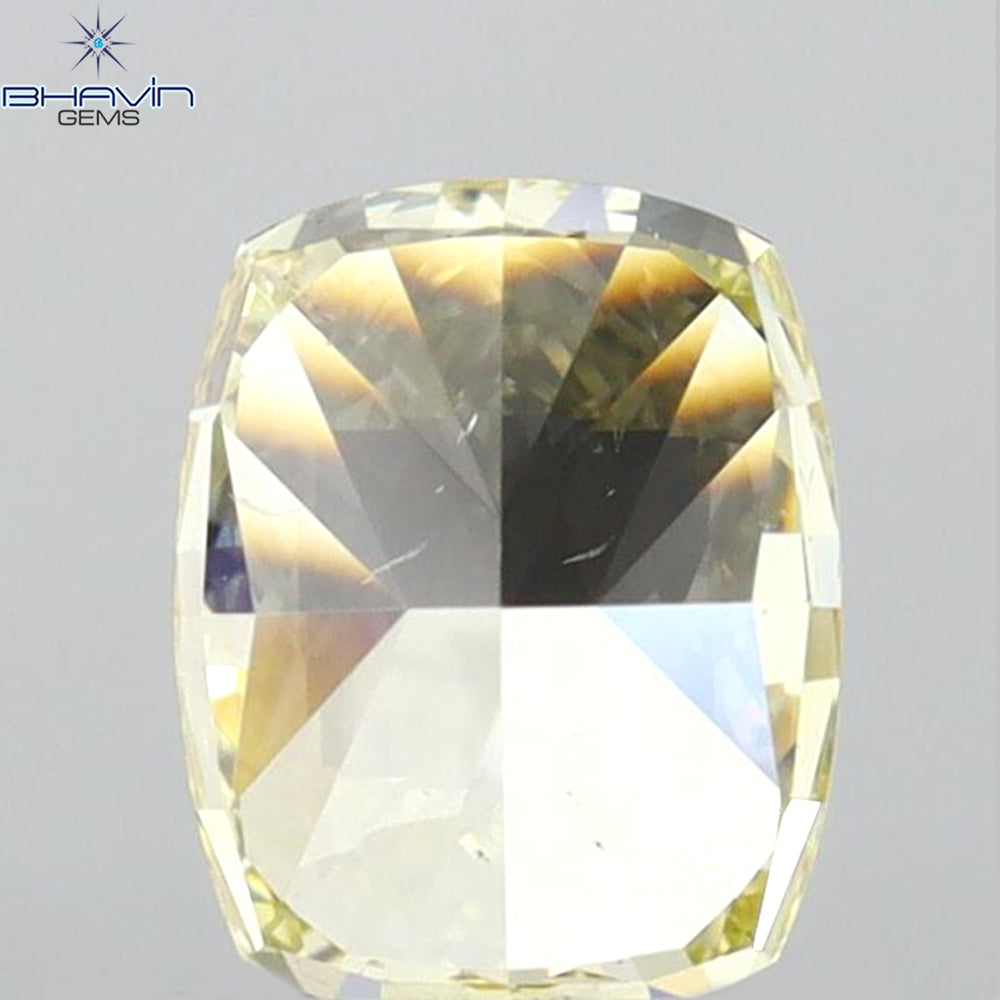 GIA Certified 1.01 CT Cushion Diamond Natural Brownish Yellow Color (6.35 MM)