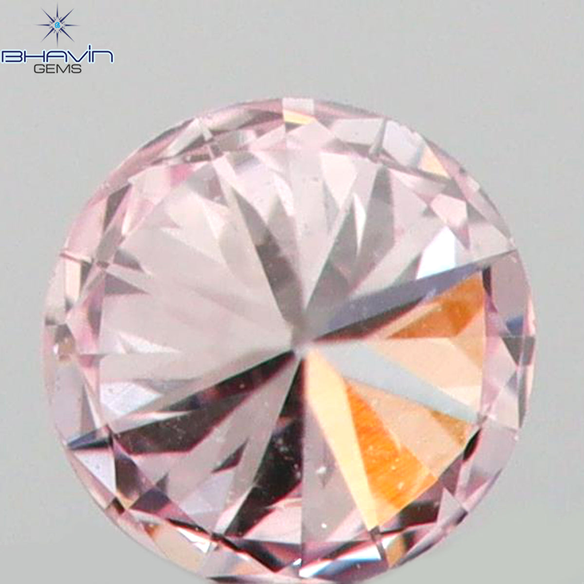 0.05 CT ラウンド シェイプ ナチュラル ダイヤモンド ピンク (アーガイル) カラー SI2 クラリティ (2.36 MM)