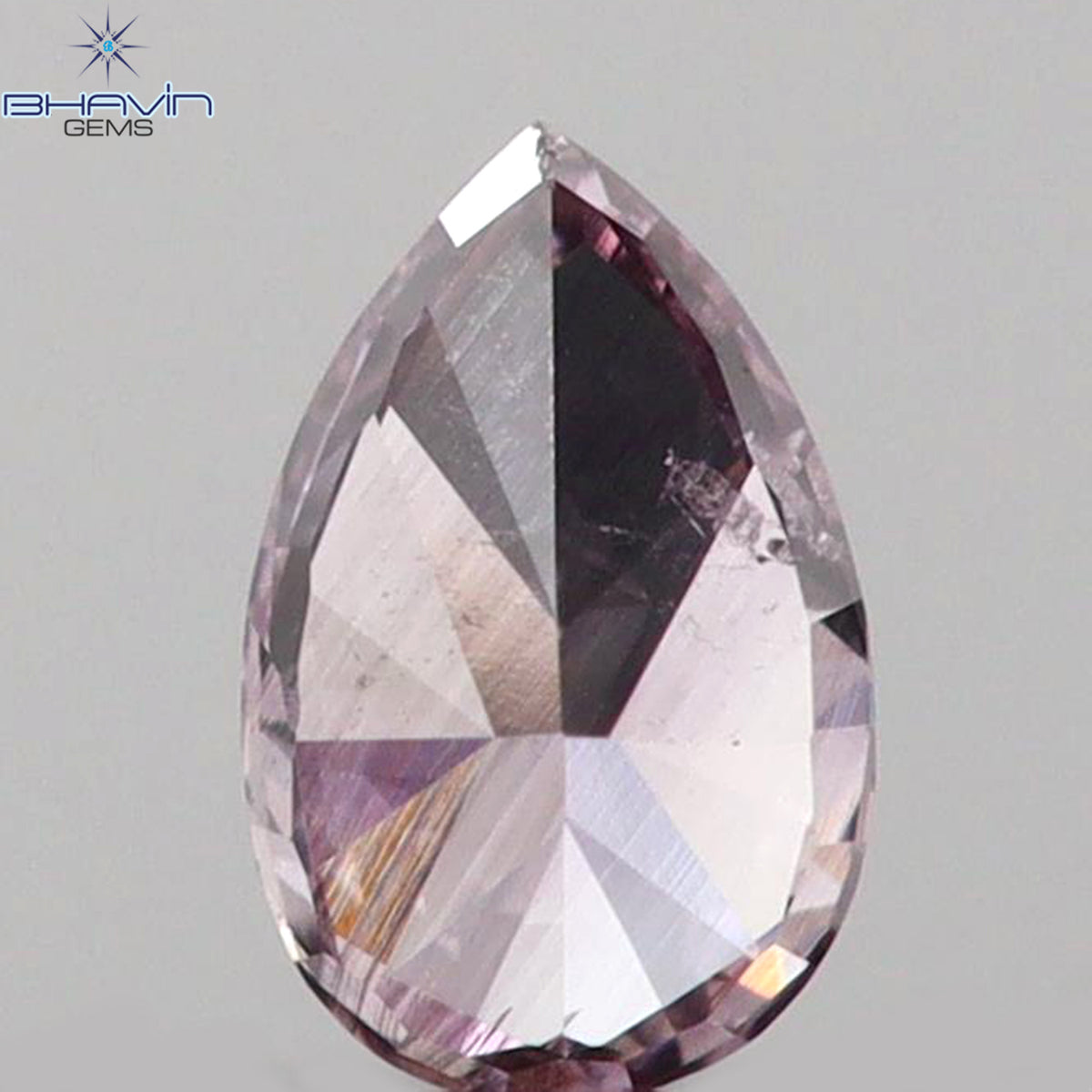 0.07 CT ペアシェイプ 天然ダイヤモンド ピンクカラー SI1 クラリティ (3.35 MM)