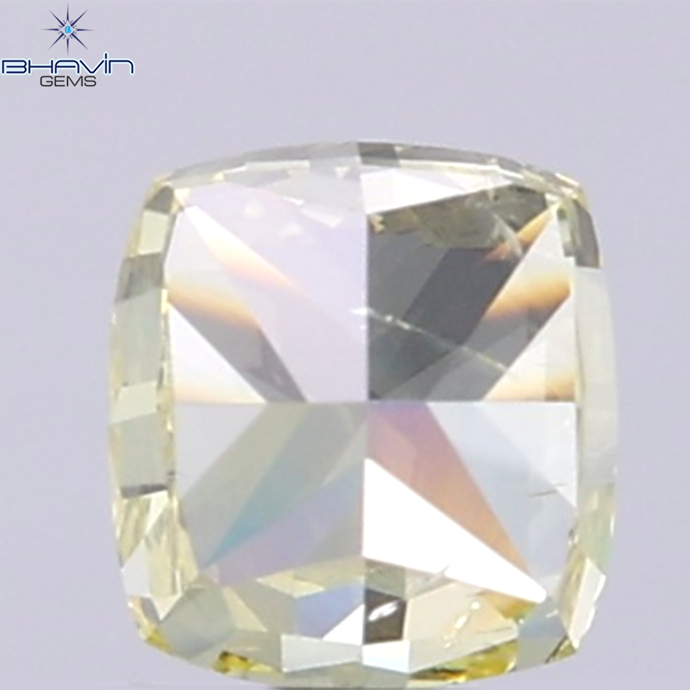 GIA Certified 1.01 CT Cushion Diamond Natural Yellow Color I2 Clarity (5.29 MM)