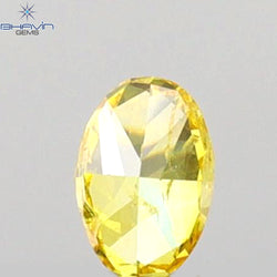 0.11 CT Oval Shape Natural Diamond Yellow Color SI2 Clarity (3.56 MM)