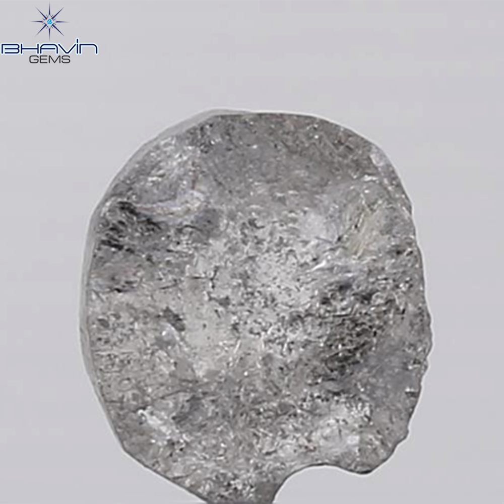 2.05 CT Rough Shape Natural Diamond Salt And Papper Color I3 Clarity (7.80 MM)