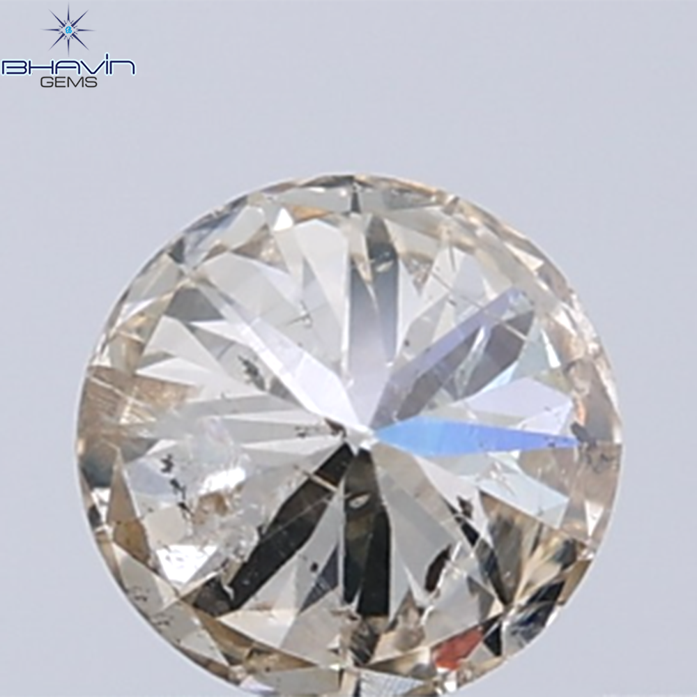 0.30 CT Natural Round Diamond Brown Color Clarity I1 (4.19 MM)
