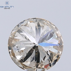 0.30 CT Natural Round Diamond Brown Color Clarity I1 (4.19 MM)