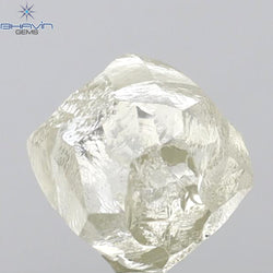 2.12 CT Rough Shape Natural Diamond Yellow Color VS2 Clarity (6.35 MM)