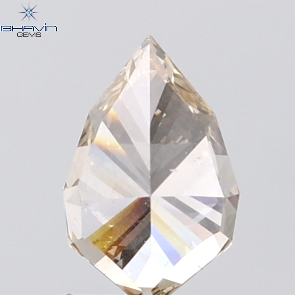 1.13 CT Kite Diamond Natural Brown Color SI Clarity (8.43 MM)